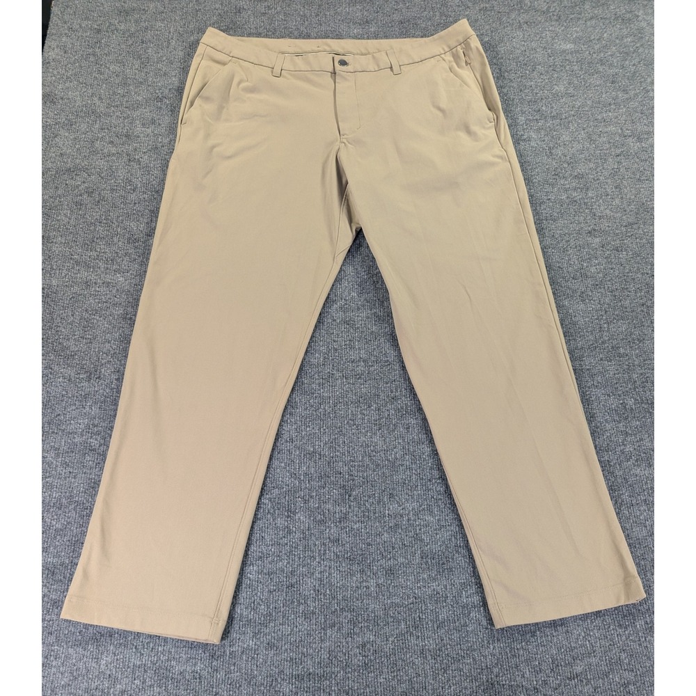 Lululemon Commission Pant Classic Warpstreme Tan Khaki Mens 42 LM5AO5S